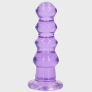 RealRock Crystal Clear Jelly 5.5 Inch Curvy Dildo in Purple