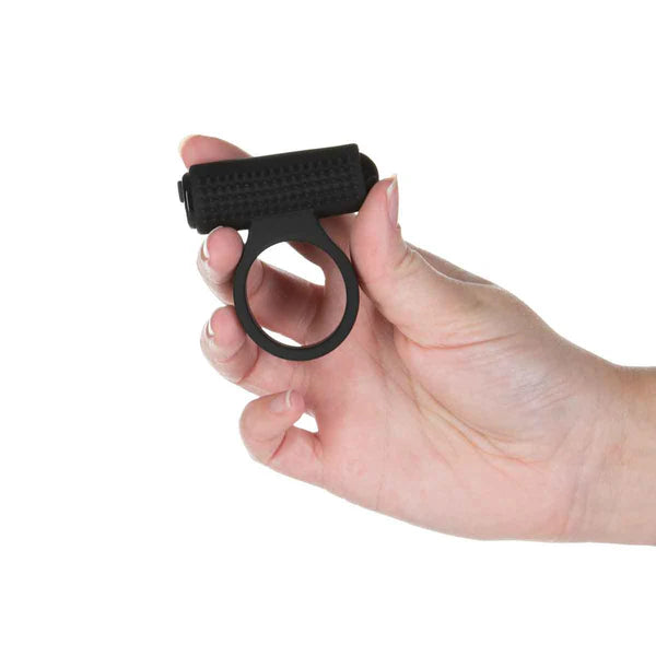 PowerBullet Cosmic Ring Vibrating Cock Ring Black