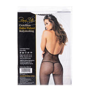 Midnight Hour Crotchless Halter Fishnet Bodystocking Black OS