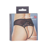 Blushing Pearl Thong Black  OS