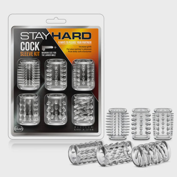 Stay Hard Cock Sleeve Kit Clear