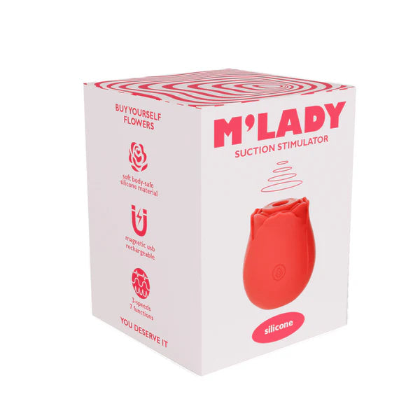 M’Lady - Rose Clitoral Suction Stimulator Red