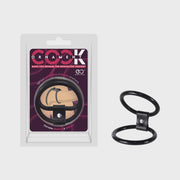 Excellen Power  Cock Ornament Two Silicone Cock Rings Black