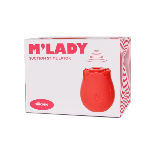 M’Lady - Rose Clitoral Suction Stimulator Red