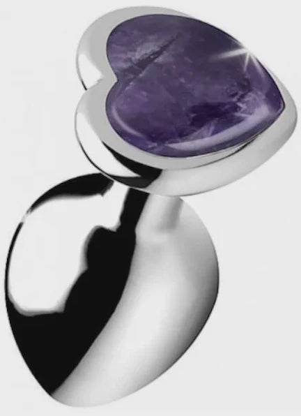 BS Gemstones Amethyst Heart Large Anal Plug