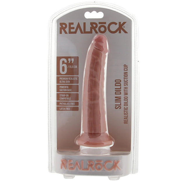 RealRock Slim 6 Inch Dildo in White