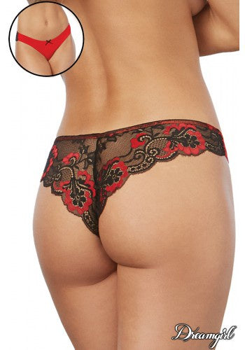 MICROFIBER PANTY BLACK AND RED XL