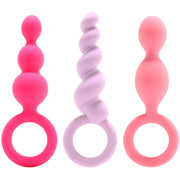 Satisfyer Plugs Silicone 3 Piece Set in multi - Colored