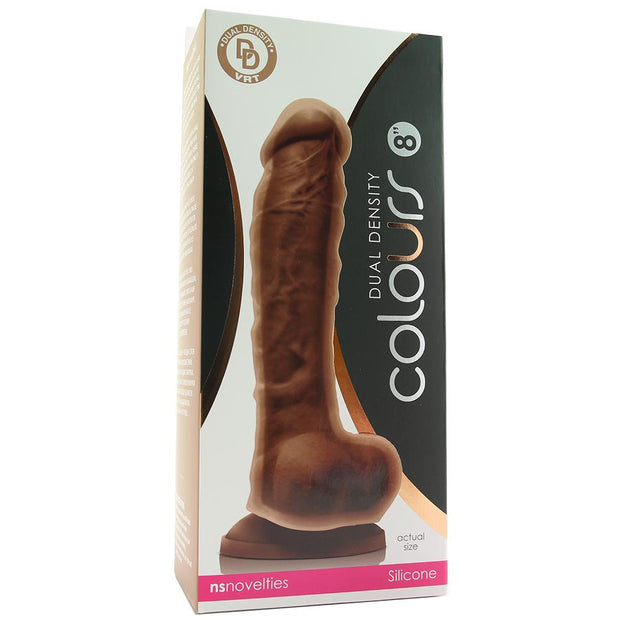 Colours Pleasures 8" Dildo in Brown