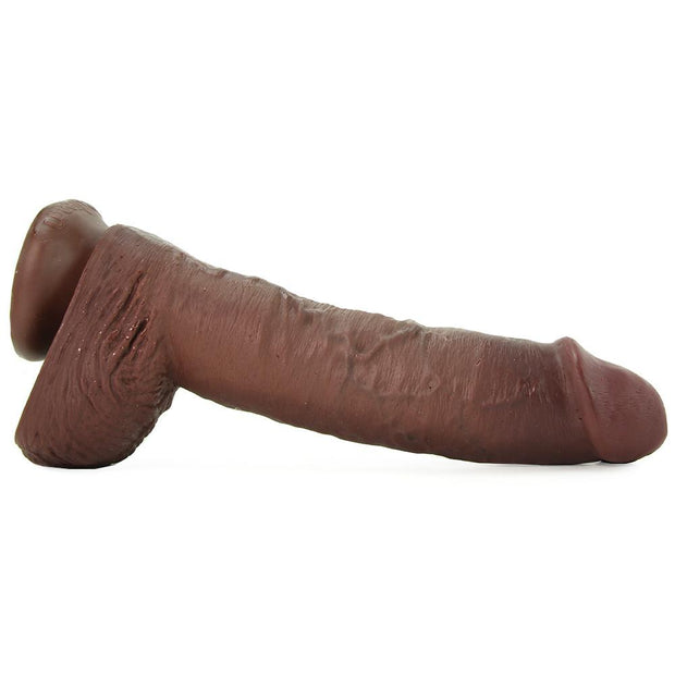 King Cock 10" Cock with Balls in Brown