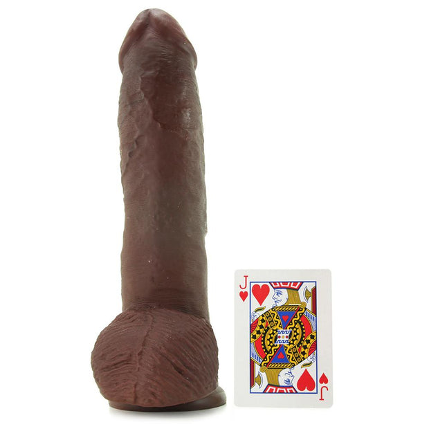 King Cock 10" Cock with Balls in Brown