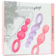Satisfyer Plugs Silicone 3 Piece Set in multi - Colored