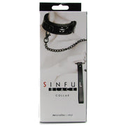 Sinful Collar with Leash in Black